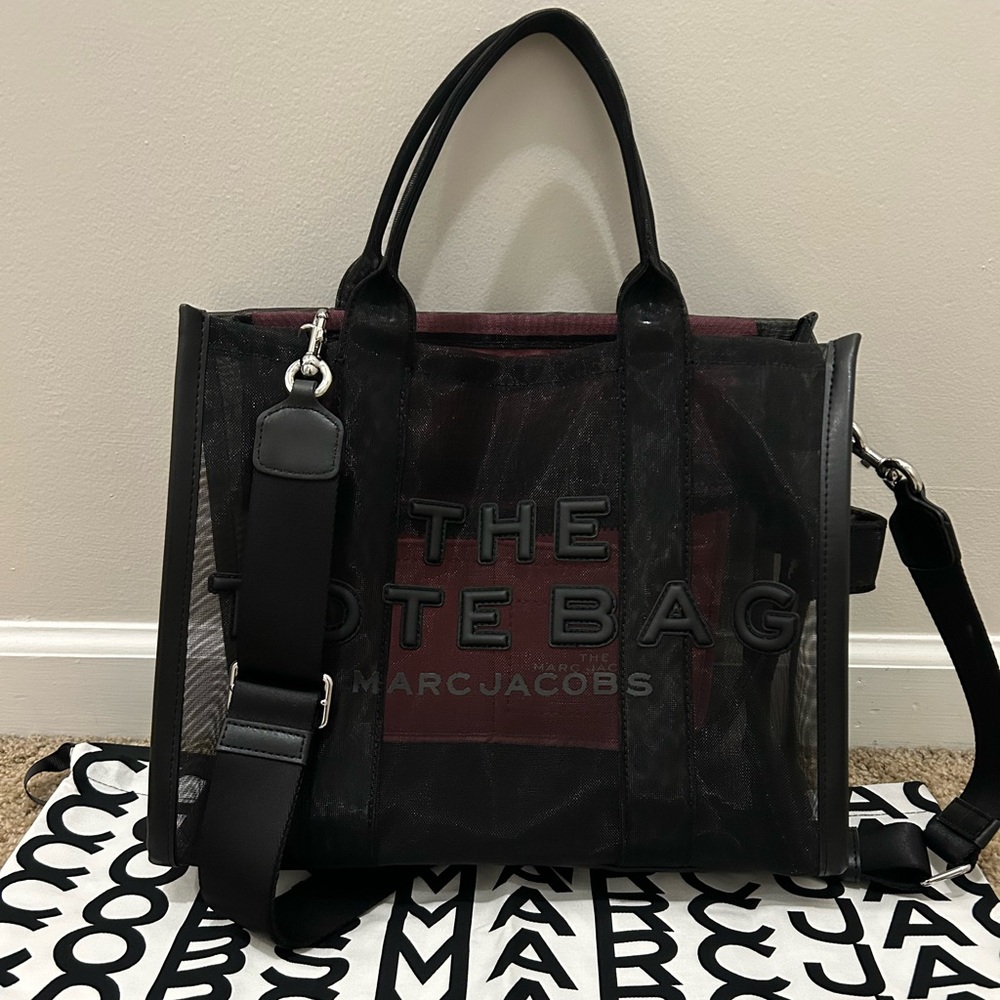 Marc Jacobs Black Mesh Tote Bag
